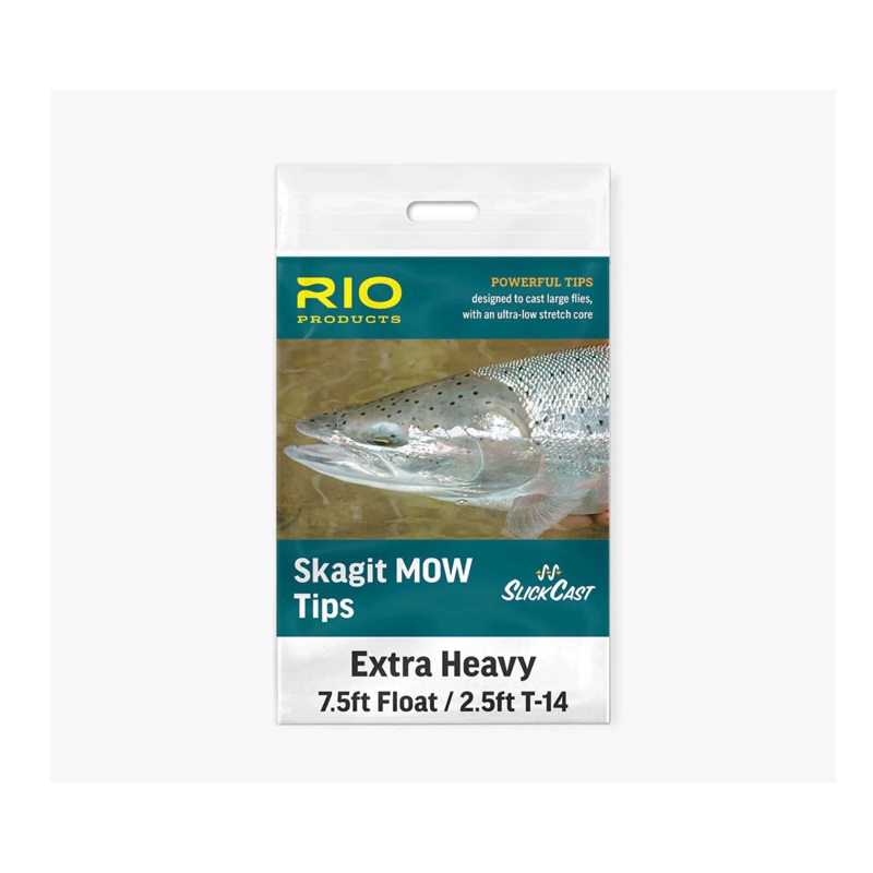 Rio Skagit Mow Tips|Extra Heavy 9-10 ips (T-17)|Heavy 8-9 ips (T-14)|Medium 7-8 ips (T-11)|Light 6-7 ips (T-8)|10′ Float|7.5’F / 2.5’S|5’F / 5’S|2.5’F / 7.5’S|10′ Sink|12.5′ Sink|15′ Sink
