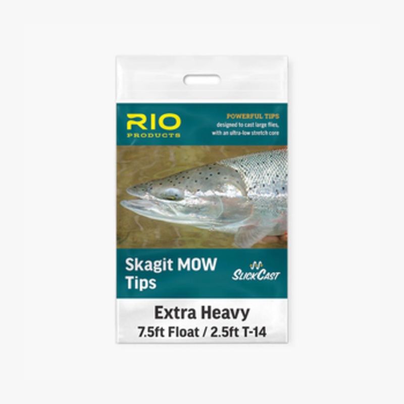Rio Skagit Mow Tips|Extra Heavy 9-10 ips (T-17)|Heavy 8-9 ips (T-14)|Medium 7-8 ips (T-11)|Light 6-7 ips (T-8)|10′ Float|7.5’F / 2.5’S|5’F / 5’S|2.5’F / 7.5’S|10′ Sink|12.5′ Sink|15′ Sink