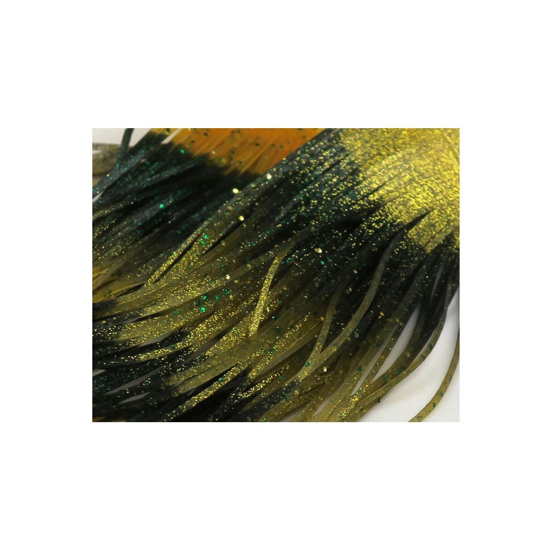 Hareline Fly Enhancer Legs||153 Gold/Amber/Black||203 Lt Blue/Pumpkin||377 White/Chartreuse||54 Chartreuse/Olive/Black||271 Orange/Pumpkin/Yellow||40 Brown/Pumpkin