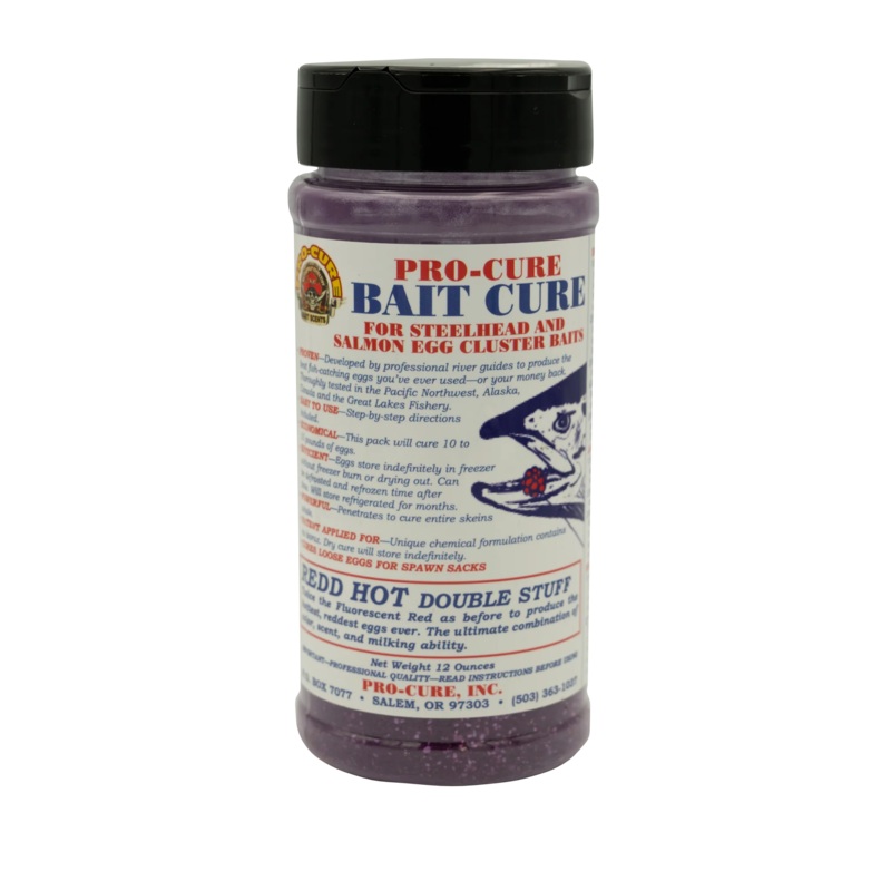 Pro Cure Bait Cure 12 oz|Natural|Redd Hot Double Stuff|Flame Orange Fl|Steelie Pink|Tillamook Blend