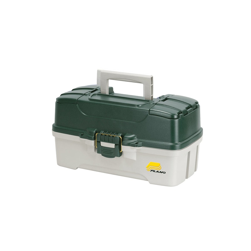 Plano 3-Tray Tackle Box|Green / Sandstone