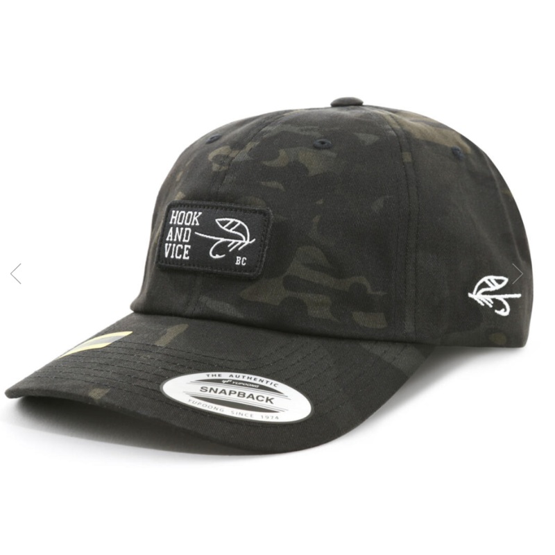 Hook and Vice Pro Model Cap|Storm Brewing|Spey Navy|Camo Classic|Dry Fly|Cougar Camo|Camo Camper|Spey Pro – Black