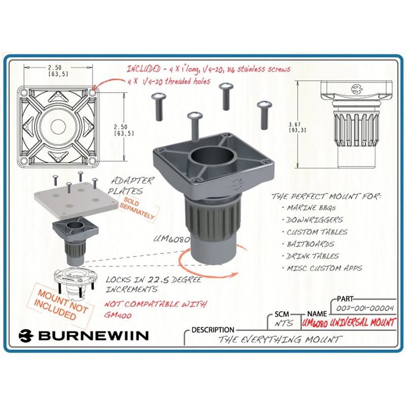 Burnewiin UM6080 Universal Mount