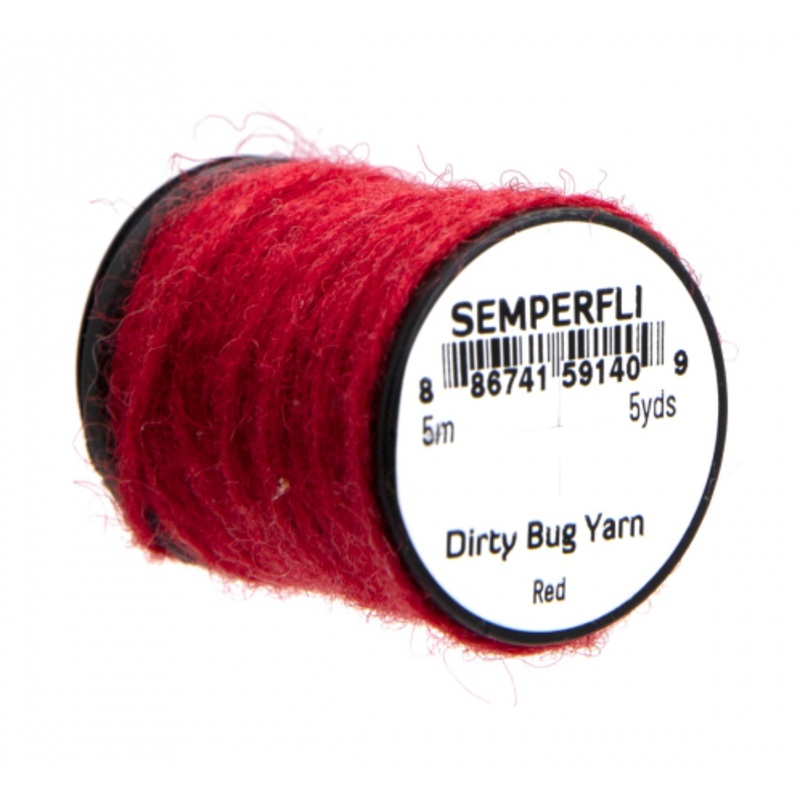 Semperfli Dirty Bug Yarn|Red|Mottled Gold Olive|Mottled Chironomid|Grey Caddis|Olive Caddis|Caddis Brown|Mottled Cad Green|Dirt Pale Olive|Mottled Caddis|Black