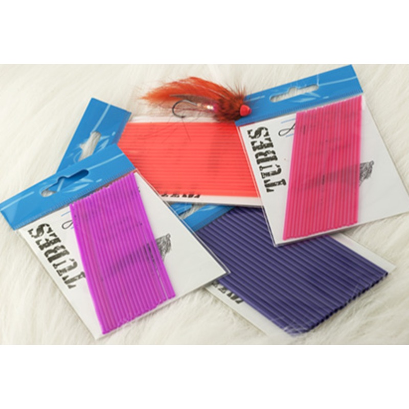 Aqua Flies Poly Tubes|Clear|Red|Blue|Black|Fl. Red|Fl. Orange|Fl. Chartreuse|Fl. Pink|Orange / Gold Glitter|Fl. Pink / Fuschia Glitter|1.8 mm (1/16) OD|3 mm (1/8) OD