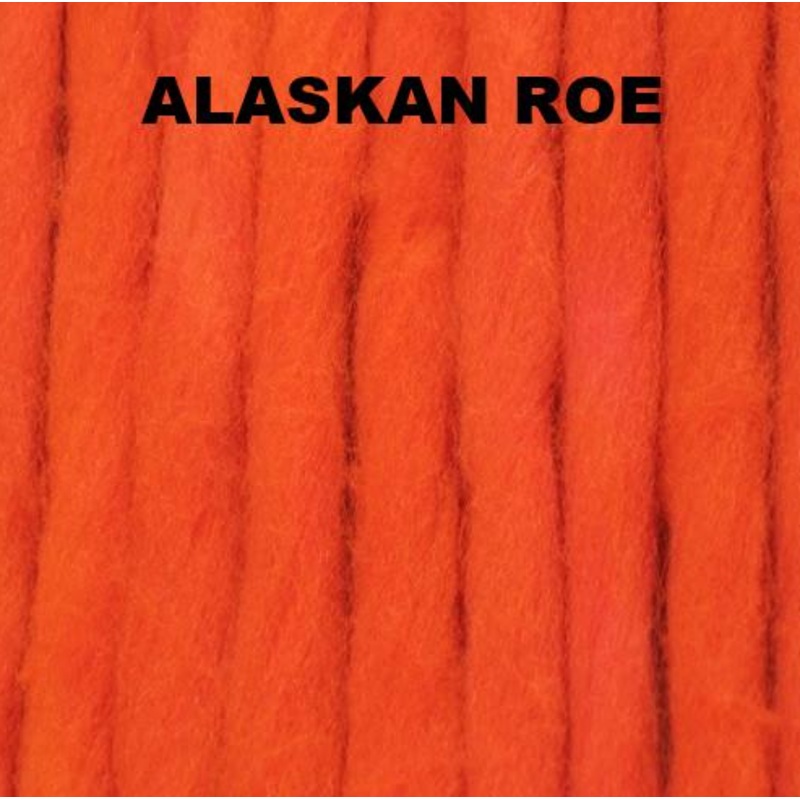 Glo Bug Yarn|Alaskan Roe|Apricot Supreme|Baby Pink|Black|Orange|Chartreuse|Cerise|Purple|Dark Roe|Dark Red|Emerald|Peach King|Pink Lady|Salmon Egg|Shrimp Pink|Bubble Gum|Blood Red|Cotton Candy|Sockeye|Moss|White|Flame|Champagne|Steelhead Orange|Golden Nug