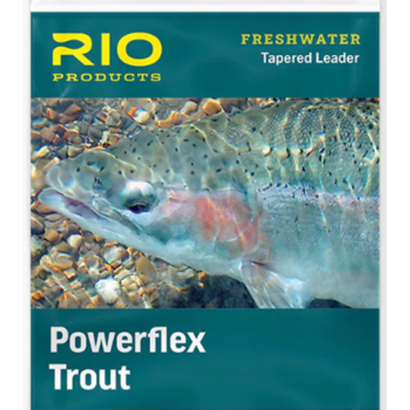 Rio Powerflex Trout Leader|9ft|12ft|15ft|6X 3.4lb|5X 5.0lb|4X 6.4lb|3X 8.2lb|2X 10lb|1X 13lb|0X 15lb