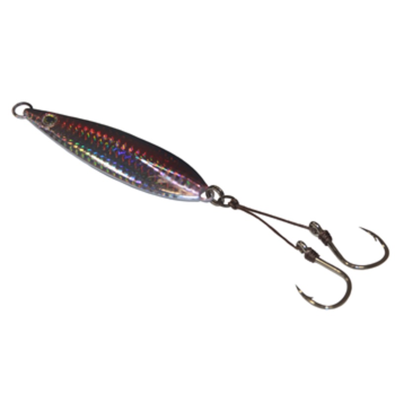 Lighthouse Flat Fall Jig|Black Dark Red Silver|Black Blue Silver|Black Blue Pink Silver|White with Pink and Blue|Black, Green, Chartruese, Glow|Yellow and Glow|120g (4.23 oz)|80g (2.83 oz)
