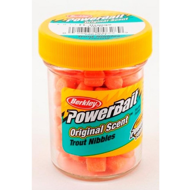 Powerbait Trout Nibbles|Chartreuse|FLUORESCENT ORANGE