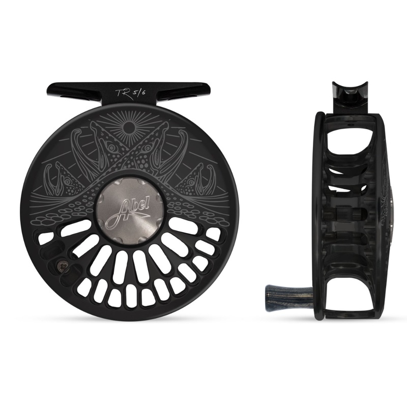 Abel TR 5/6 Fly Reel|Black|Custom – Black – Underwood – Last Light – Ebony Ha|Custom – Native Rainbow – Ebony Handle|Custom – Native Brown – Walnut Handle|Custom –  Native Cutthroat – Rosewood Handle