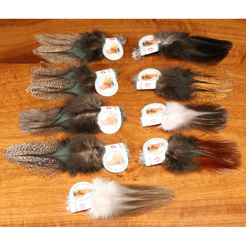 Hareline Coq De Leon||1 Light Speckled Pardo||2 Medium Speckled Pardo||3 Dark Speckled Pardo