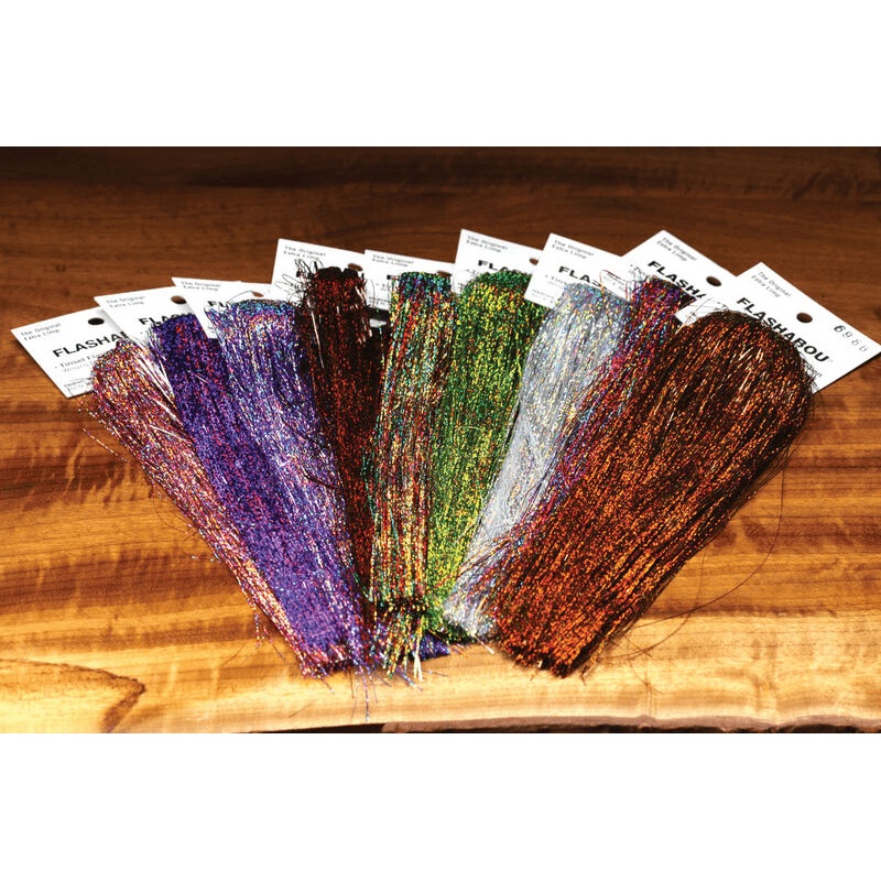 Hendron Holographic Flashabou||6940 Yellow||6941 Orange||6942 Cranberry||6943 Firetiger||6944 Sunrise||6945 Sunset||6946 Moonlight||6975 Olive||6978 Perch||6979 Bright Rainbow||6986 Copper||6987 Brown||6989 Chart||6990 Silver Ice||6991 Silver||6992 Gold||