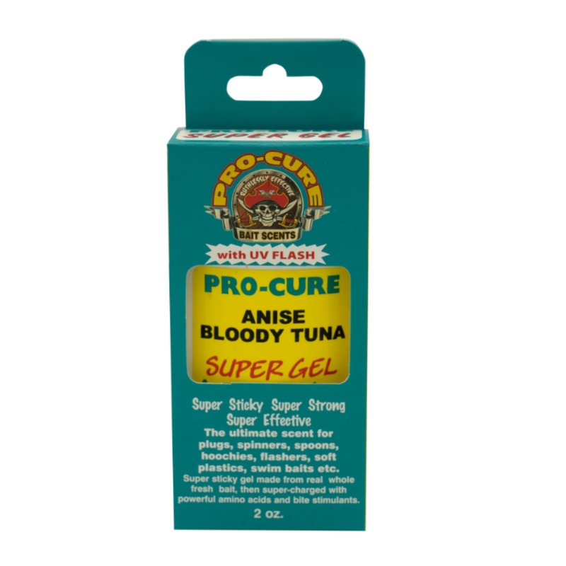 Pro Cure Bait Gel 2 oz.|Anchovy|Anise Plus|Butt Juice|Bloody Tuna|Down Rigger Dynamite|Garlic Bloody Tuna|Herring Gel|Kokanee Special|Krill|Octopus|Salmon Egg|Salmon Slammer|Shrimp/Krill|Sand Shrimp|Squid Gel|Anise Bloody Tuna|Steelhead Combo|Ultra Violet