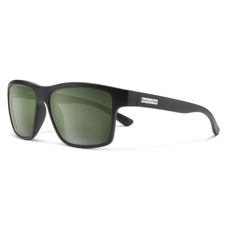 Suncloud A-Team|Matte Black  – Polarized Gray Green|Matte Burnished Brown – Polarized Brown|Matte Tortoise  – Polarized Green Mirror|Crystal Marine – Polar Aqua Mirror|Cedar – Polarized Gray Green