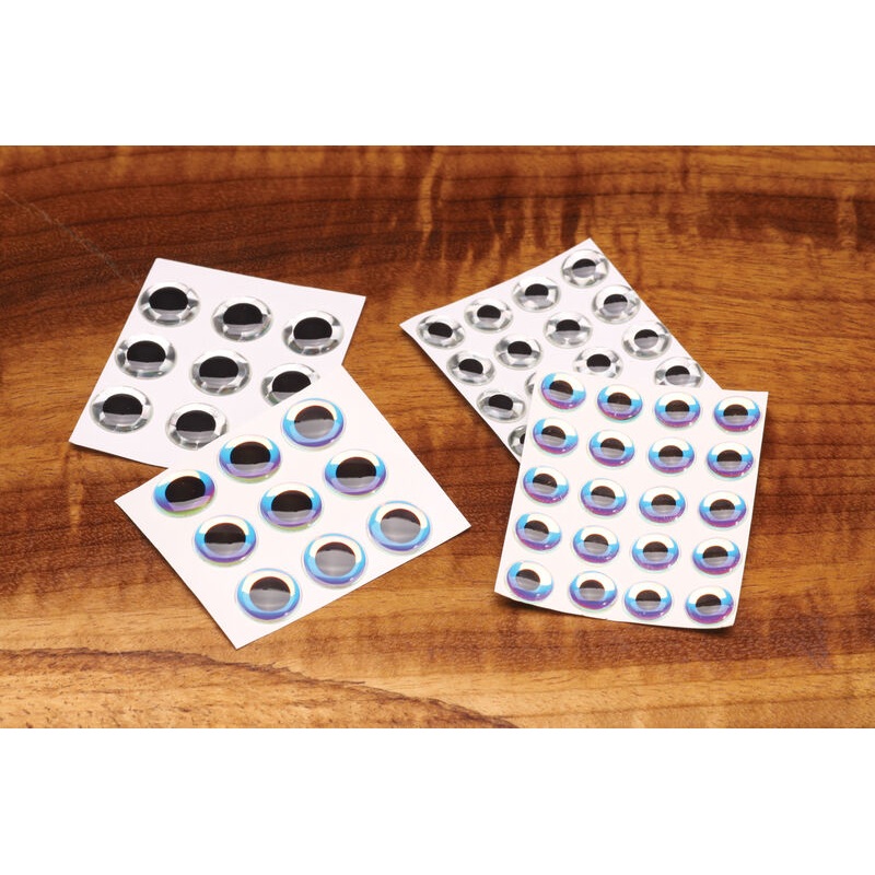 Hareline 3D Big Fish Eyes|Silver|Super Pearl|10mm 3/8″|13mm 1/2″|19mm 3/4″
