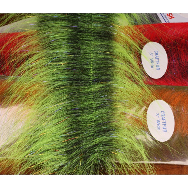 EP CraftFur Brush – 3 inch||4 Black/Purple||5 Bright Red/Black||7 Chartreuse||9 Dark Olive/Chartreuse||11 Grey Olive/Fl Orange||13 Grey/White||15 Hot Pink/Purple||18 Medium Olive/Fl Orange||20 Purple/Chartreuse||22 Sand/Brown||25 White/Chartreuse||26 Whit