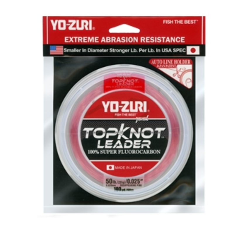 Yo-Zuri Topknot Leader|TK LD 50LB DP|TK LD 60LB DP|TK LD 80LB DP|TK LD 100LB DP|Disappearing Pink|Natural Clear
