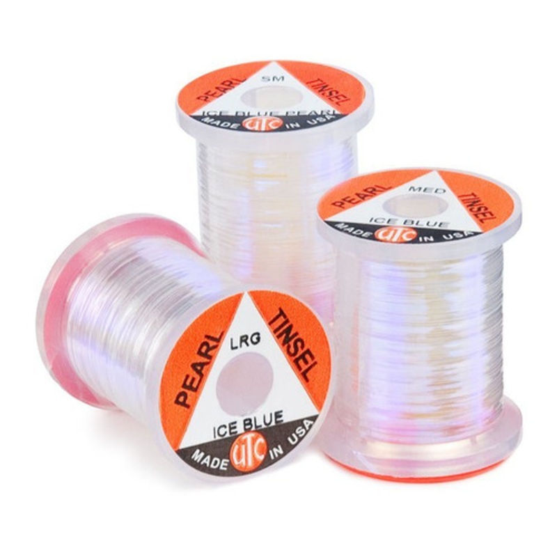 UTC Ice Blue Pearl Tinsel|Small (1/69 inch)|Medium (1/32 inch)|Large (1/16 inch)