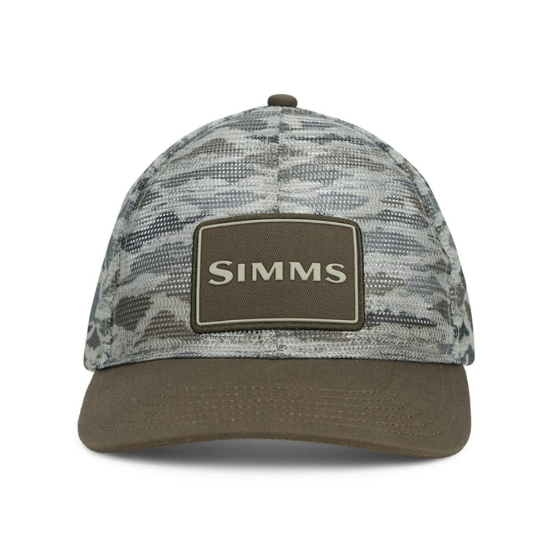 Simms Mesh All-Over Trucker|TIger Camo Black / Dk Gunmetal|TIger Camo Sand / Smoke|Black|Earth|Steel Blue