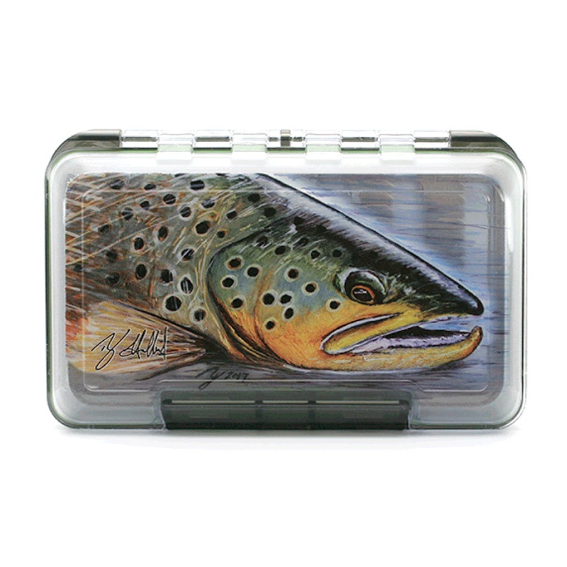 MFC Waterproof Fly Box|Hallock’s Brown|Sundell’s Rainbow|Sundell’s Brown|Hallock’s Rainbow|Sundell’s Brookie|Olive|Medium|Small|Large