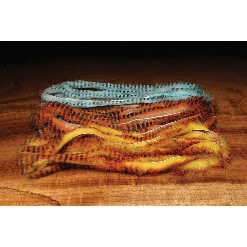 Black Barred Rabbit Strips|Fl. Blue (BRS 125)|Gold Variant (BRS 154)|Grizzly (BRS 176)|Hot Orange (BRS 187)|Hot Pink (BRS 188)|Light Brown (BRS 205)|Medium Brown (BRS 228)|Olive Variant (BRS 270)|Red (BRS 310)|Rust (BRS 322)|Salmon Pink (BRS 329)|Bright P