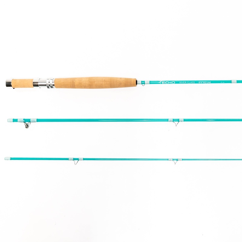 Echo River Glass Fly Rod|7’6″ 4wt|6’9″ 2wt|6’9″ 3wt|8′ 4wt|Glacier|Caramel