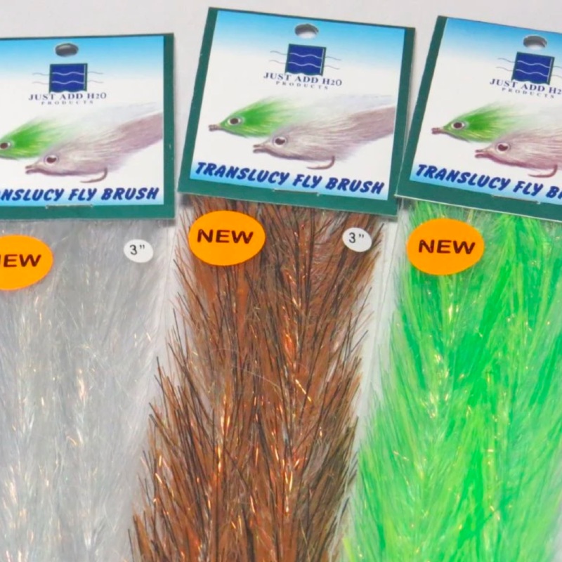 Translucy Fly Brush|1″|2″|3″|White|Shaded Chartreuse|Yellow|Brown|Purple|Hot Orange|Sunburst|Midnight Blitz|Electric Yellow|Steelhead Grey