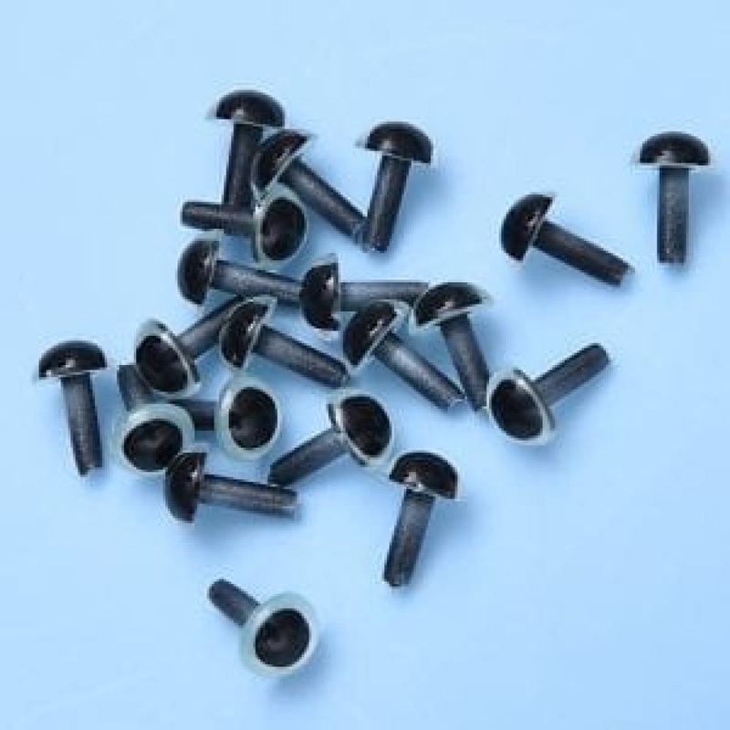 EP Plastic Eyes|White|Blue Pearl|Yellow Pearl|Red|Amber|4.5mm|6mm|7.5mm|9mm|12mm