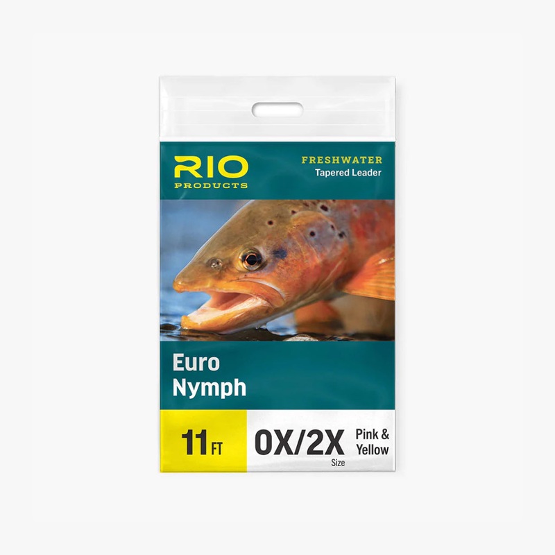 Rio Euro Nymph Leader|White/Black/White|White/Pink/Yellow|Chartreuse/Pink/Yellow|Chartreuse/Black/White|0x/2x