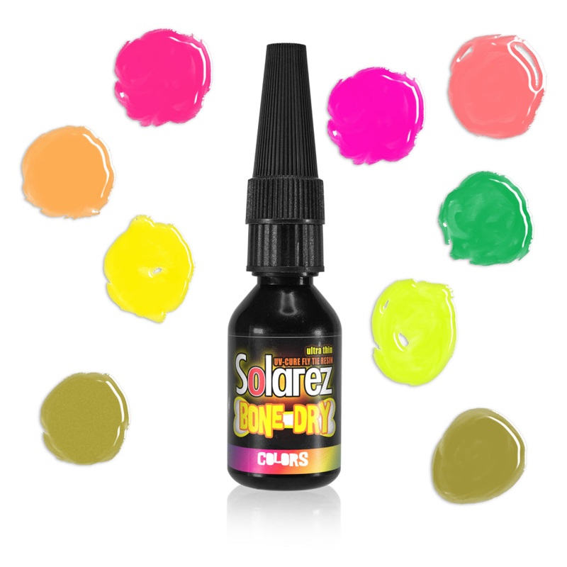 Solarez Bone-Dry Colors|Translucent Green (BD 169)|Translucent Olive Green (BD 263)|Translucent Orange (BD 271)|Translucent Pink (BD 289)|Translucent Red (BD 310)|Translucent Yellow (BD 383)|Translucent Caddis (BD 49)|Translucent Chartreuse (BD 54)