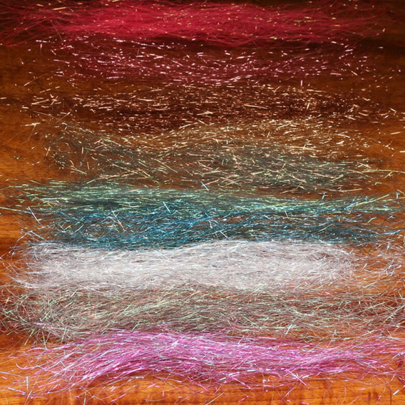 Hareline Ice Wing Fiber|Mother of Pearl (IW 239)|Northern Lights (IW 262)|Peacock (IW 281)|Sardine (IW 333)|UV Silver (IW 377)