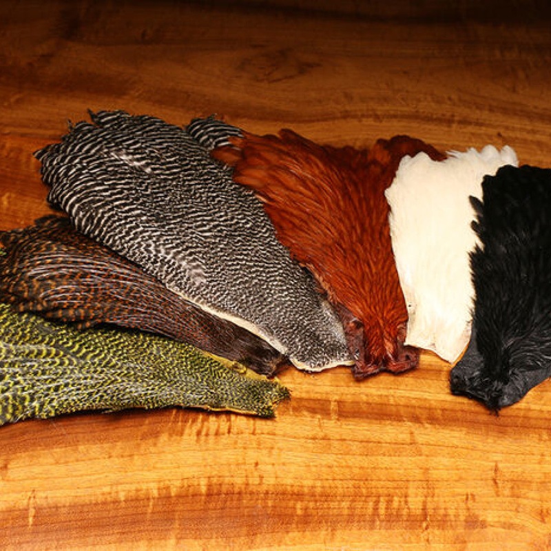 Hen Cape|Grizzly Natural (HENC 176)|Grizzly Dyed Brown (HENC 178)|Grizzly Dyed Olive (HENC 179)|Cream (HENC 72)