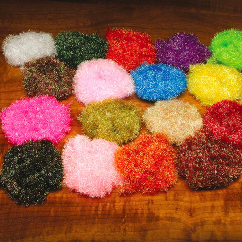 Krystal Flash Chenille Medium|Black (KM 11)|Blood Red (KM 21)|Bonefish Pink (KM 30)|Chartreuse (KM 54)|Hot Orange (KM 187)|Olive (KM 263)|Peacock (KM 282)|Pearl (KM 284)|Pumpkin (KM 297)|Purple (KM 298)|Rusty Brown (KM 325)|Shrimp Pink (KM 343)|Steelie Bl
