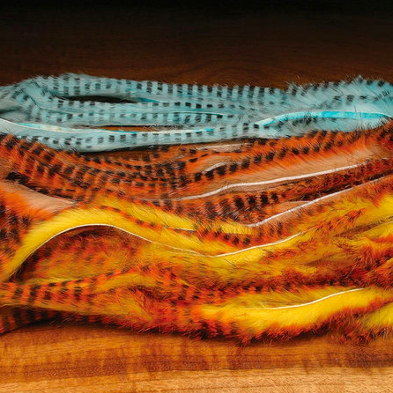 Tiger Barred Rabbit Strips|Black Orange Over Yellow (TSR 1)|Black Orange Over Tan (TSR 2)|Blue Black Over White (TSR 3)|Hot Orange Black Over White (TSR 6)|Hot Pink Brown Over Shrimp Pink (TSR 7)|Hot Pink Brown Over Chartreuse (TSR 9)|Hot Pink Brown Over