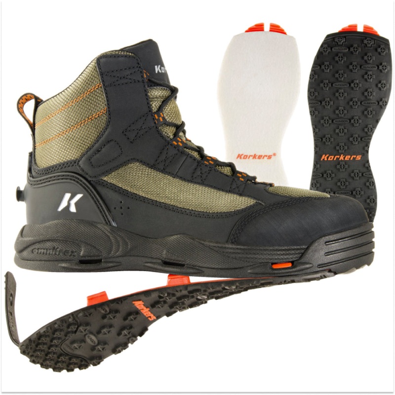 Korkers Greenback Wading Boot – Felt & Kling-on