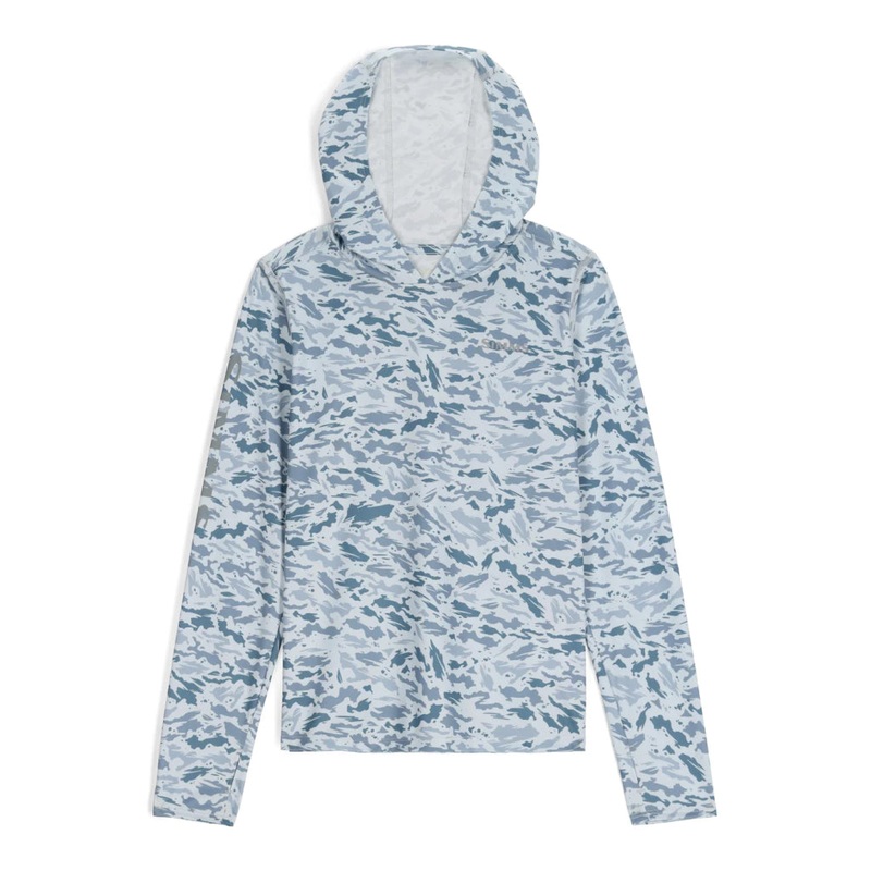 Simms Kid’s Solar Tech Hoody|Ghost Camo Neptune|Ghost Camo Clover|Bimini Blue|Medium|Large|Small