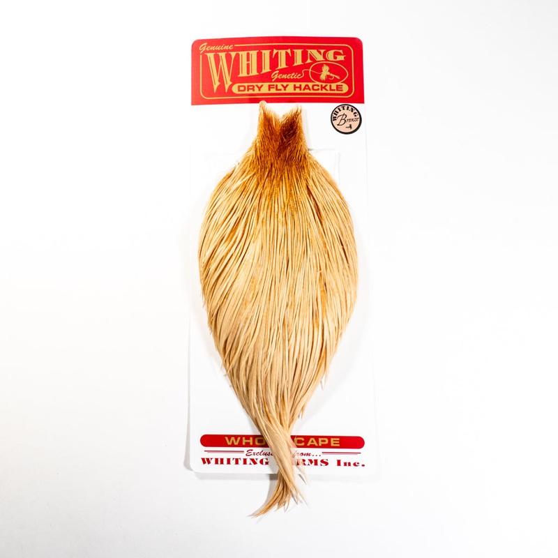 Whiting Bronze Cape|Light Ginger|Grizzly|Barred Medium Ginger|Brown|Natural Dun|Dark Brassy Dun|White dyed Light Dun|White|White dyed Medium Dun|Golden Badger|Black|Medium Ginger|White Dyed Dark Dun