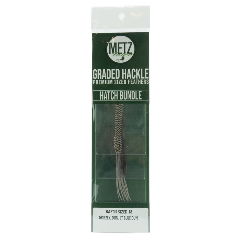Metz Hackle Hatch Bundle|Baetis (Grizzly/Dun/Lt Blue Dun) – Size 18|Baetis (Grizzly/Dun/Lt Blue Dun) – Size 20|Caddis (Brown/Ginger/Black) – Size 12|Caddis (Brown/Ginger/Black) – Size 14|Caddis (Brown/Ginger/Black) – Size 16|PMD (Cream/Lt Blue Dun/Ginger)