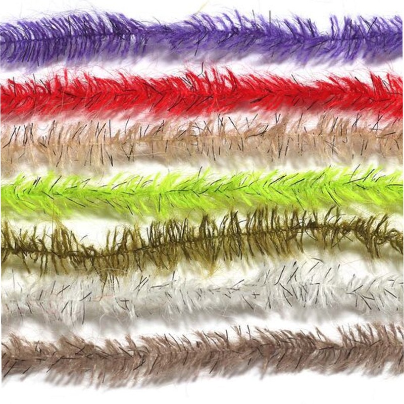 Speckled Black Mohair Scruff|Medium (10mm) – Black (SBMM 11)|Medium (10mm) – Fl Hot Pink (SBMM 138)|Medium (10mm) – Purple (SBMM 298)
