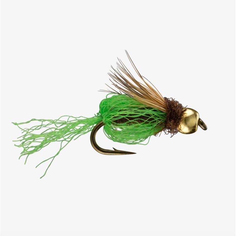Caddis Sparkle Pupa Bead|Bright Green|Olive|Tan||14||16