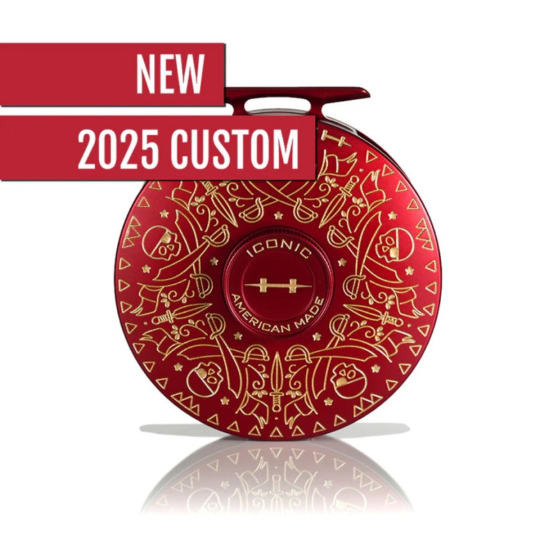 Hatch 2025 Custom Iconic Fly Reel – Jolly Roger 3