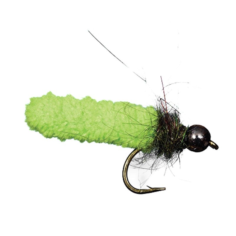 BEAD HEAD MOP FLY|Chartreuse|Cream|Gray|Pink|Tan||10||14