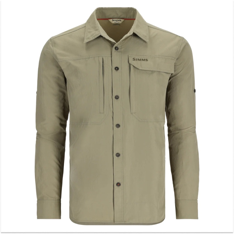 Simms Men’s Guide Shirt|Neptune|Cinder|Hickory Mayfly Print|Maple|Small|Medium|Large|XL|XXL