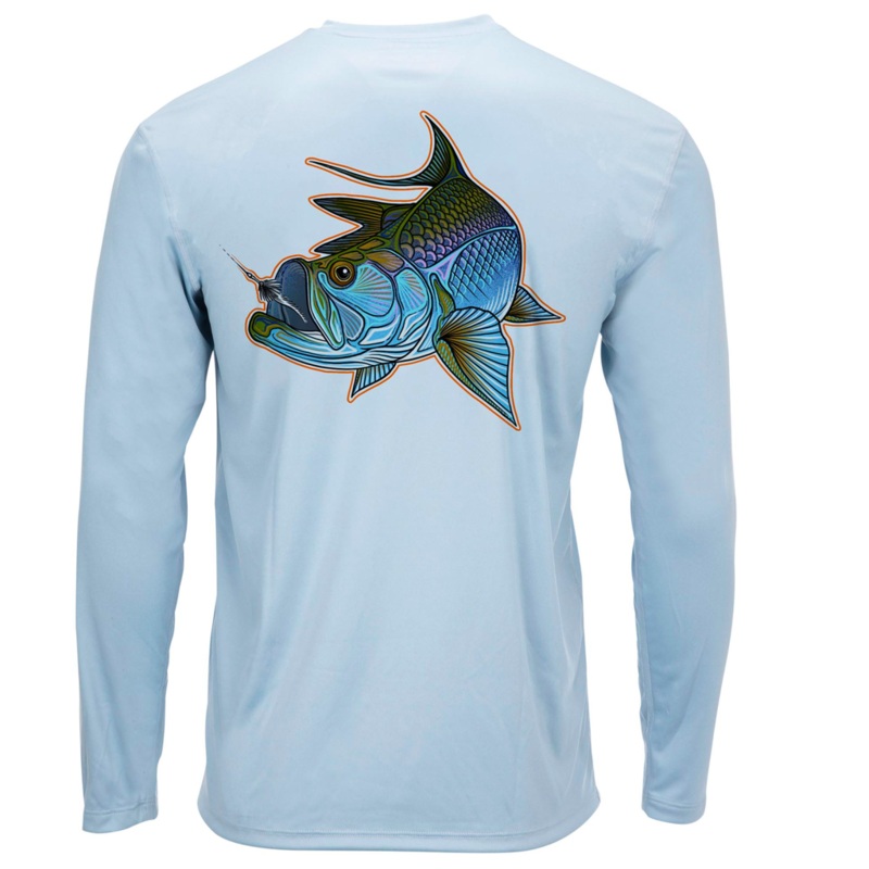 Simms Solar Tech Tee|Striper Eat Sterling|3XL