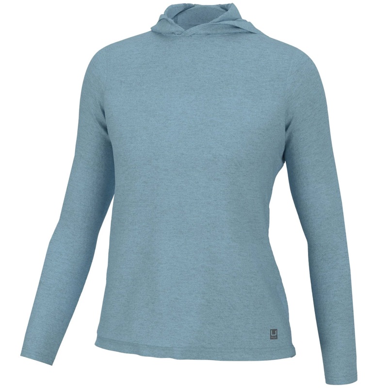 Huk Women’s Waypoint Hoody|Crystal Blue|Medium|Large