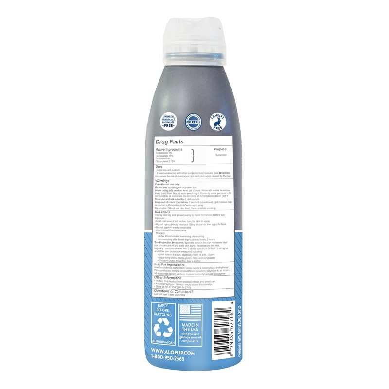 Aloe Up Sport SPF 30 Continuous Spray Sunscreen 6 OZ