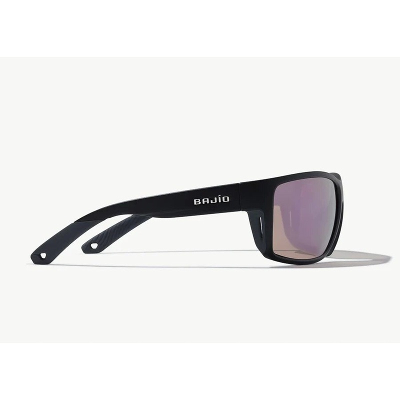 Bajo Bales Beach Sunglasses – Black Matte Frame / Rose Mirror Glass Lens