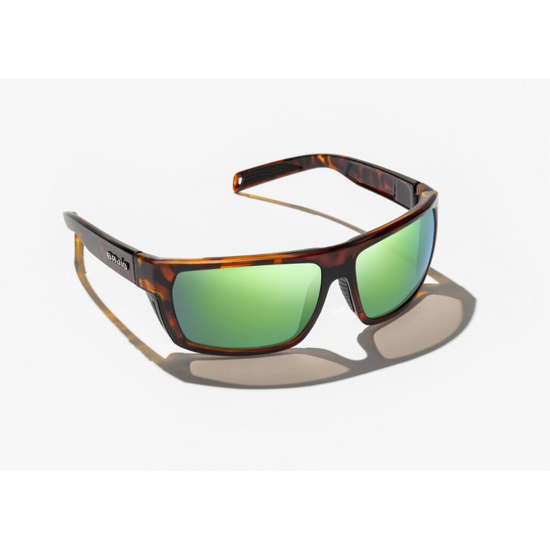 Bajo Palometa Sunglasses – Brown Tort Matte Frame / Green Mirror Polycarbonate Lens