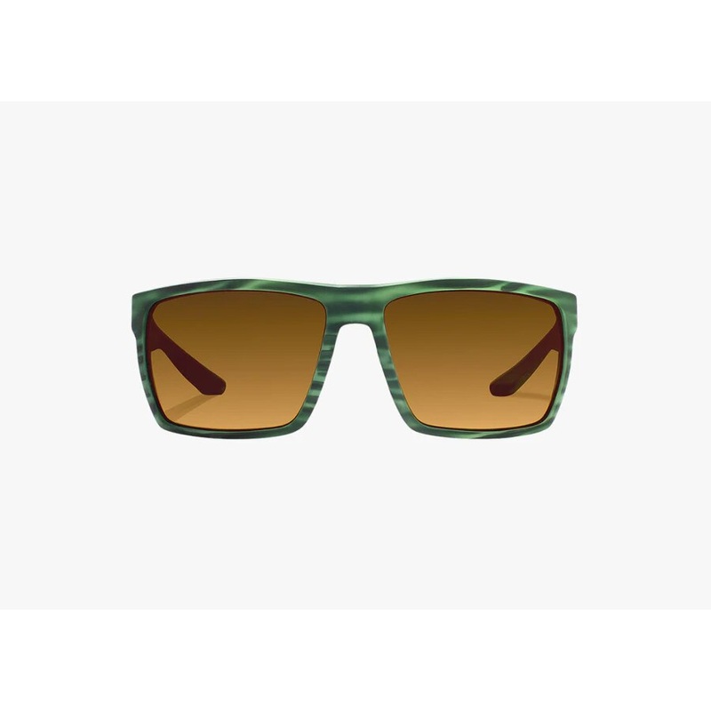 Bajo Stiltsville Sunglasses – Green Stripe Matte Frame / Copper Glass Lens