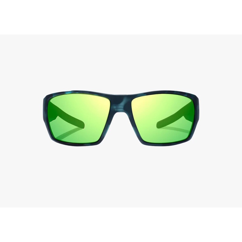 Bajo Vega Sunglasses – Blue Tort Matte Frame / Green Mirror Glass Lens